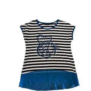 Girl's Youth Miss Understood Striped Short Sleeve Top Size XL